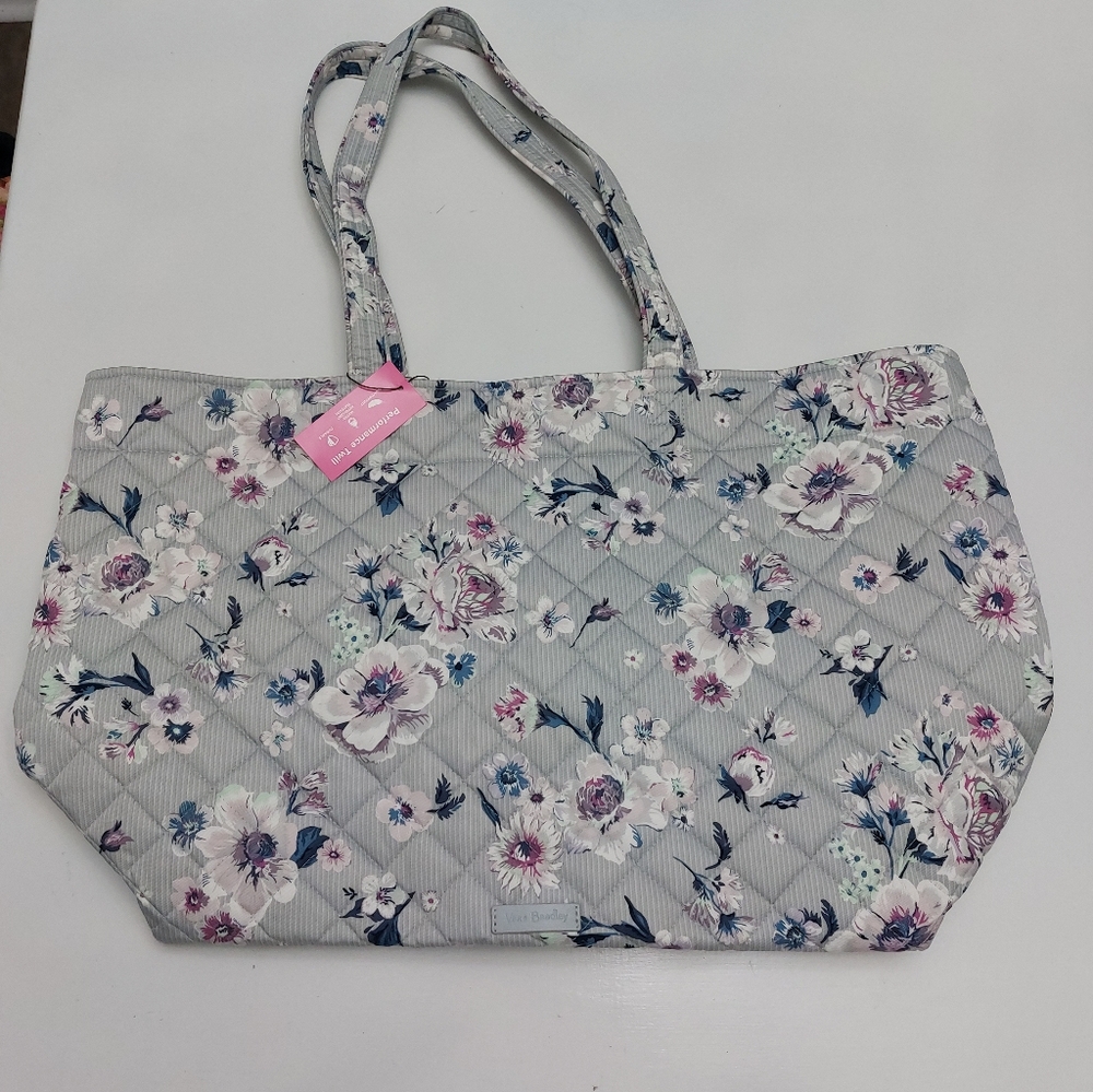 Free Gift! Vera Bradley Park Stripe Performance Twill Grand Tote